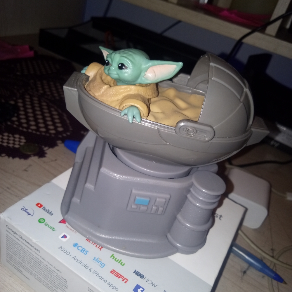 Gray and Tan Baby Alien Figurine
